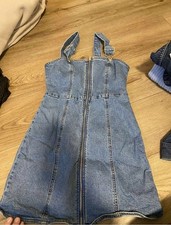 Reformation Denim Mini Dress with Zip Front