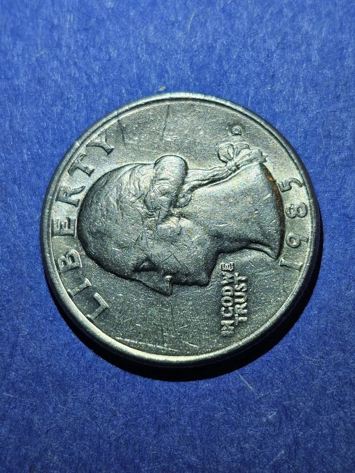 1985D Washington Quarter, Filled Mint Mark, DDO/DDR, Die Cracks Error &... - Image 4 of 4