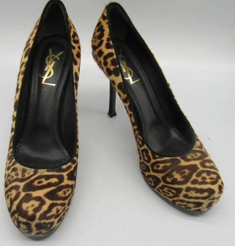 leopard print ysl heels
