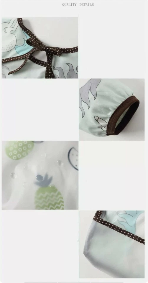 Large Size Waterproof Feeding Art Apron Bib Smock Boys Girls Baby Toddler Kids - image 3 of 3