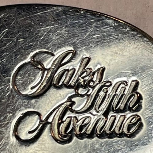 Set Of Six Sax Fifth Avenue Sterling Silver Luggage Tags Charms Label No Mono - Picture 5 of 7