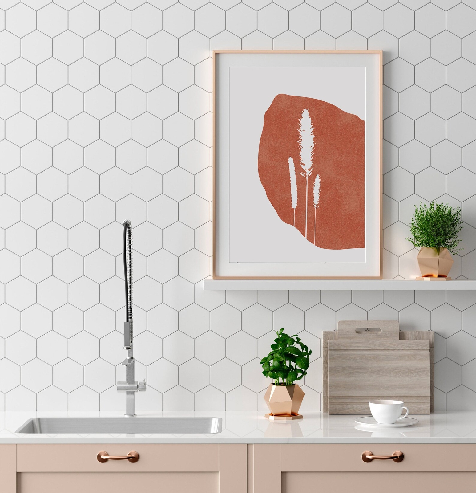 Botanical Wall Art Modern Minimalist Wall Art Nature Minimalistic Decor Line