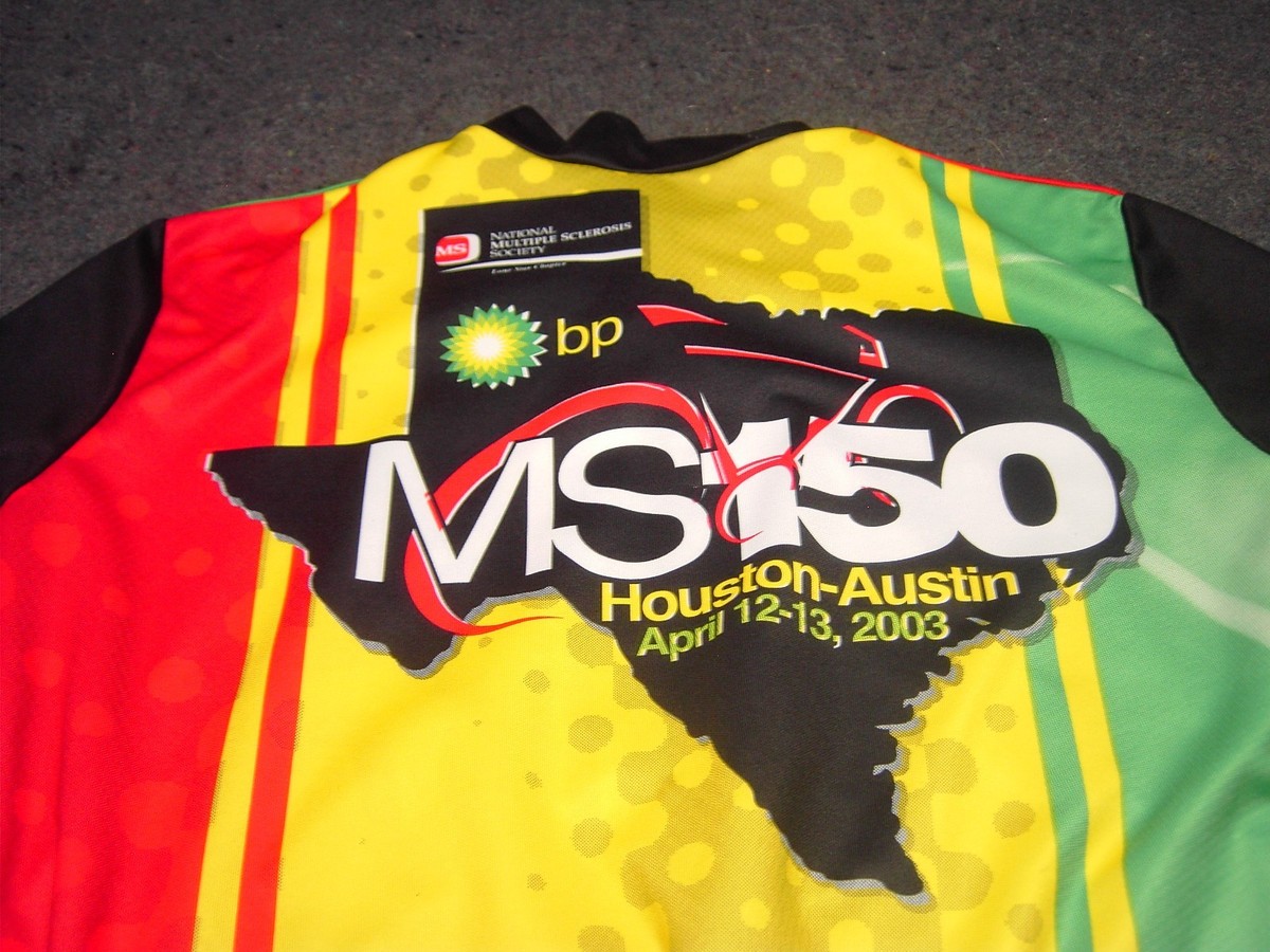 SUGOI bp MS150 Houston to Austin April 2003 Cyclist Short Sleeve