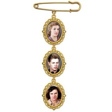 Wedding Bouquet Charm Memorial Photo Holder for Bride or Groom Holds 3 Pics