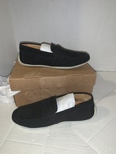 Drivers Club USA womens leather Black loafers Genuine Moccasins Sz-5 Made Brazil