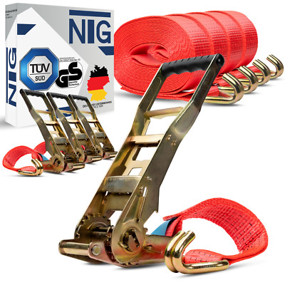Spanngurt Zurrgurte Langhebelratsche 8 m 5t TÜV/GS 2 tlg 5000 KG ERGO, 1-40 Stk.