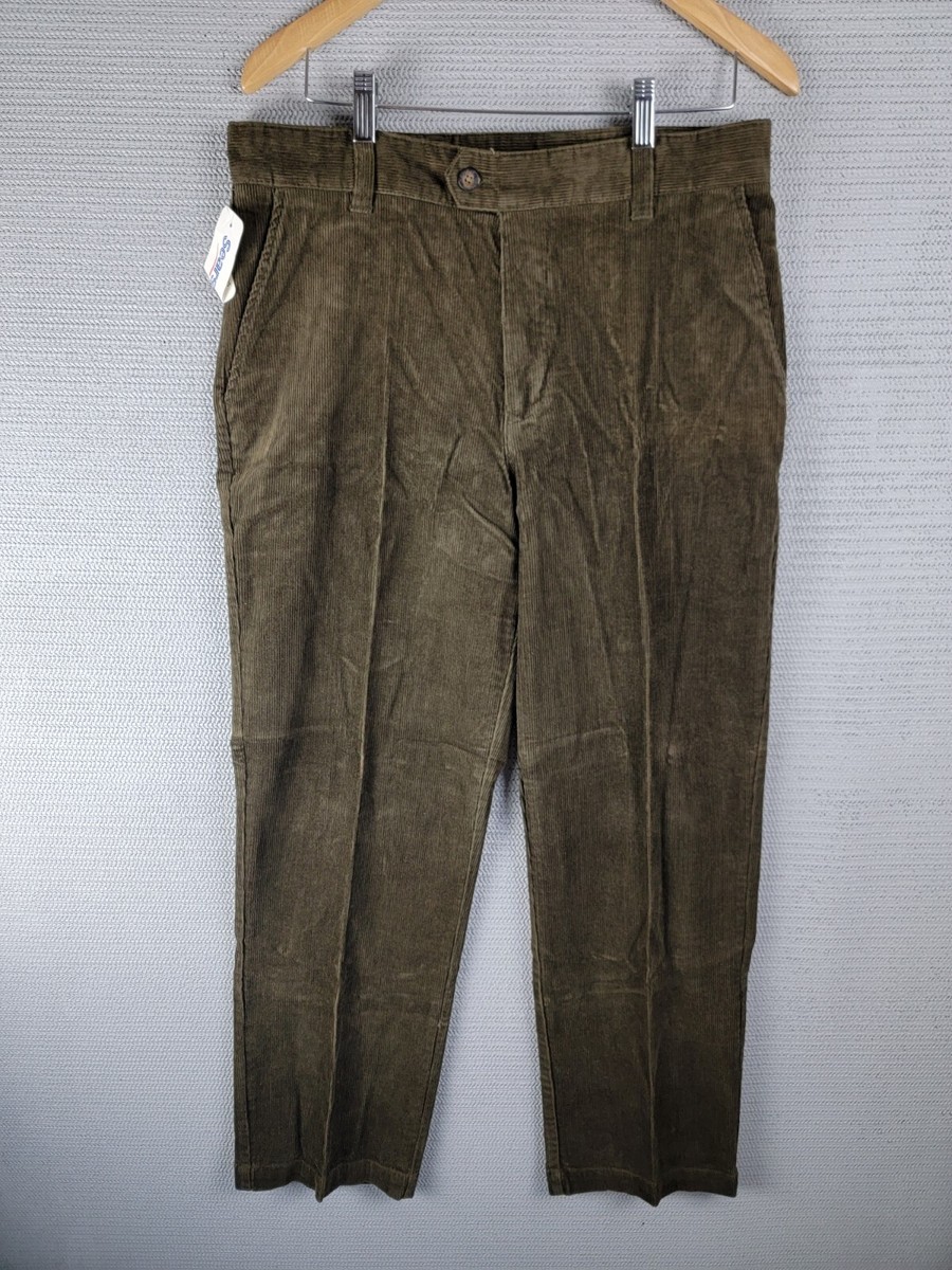 Retreat corduroy pants size 34 casual brown 34x30 mens Sears