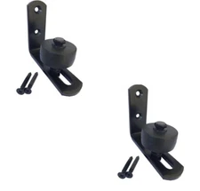 2 Pcs Barn Door Floor Guide Black Adjustable Stay Roller Bottom of Sliding Door