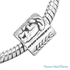 Native American Indian Kokopelli 925 Sterling Silver European Spacer Bead Charm