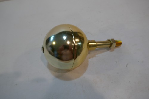 NOS Vintage Gold Tone Flag Pole Gold Ball Finial 3" Diameter 1/2 in Stud mount