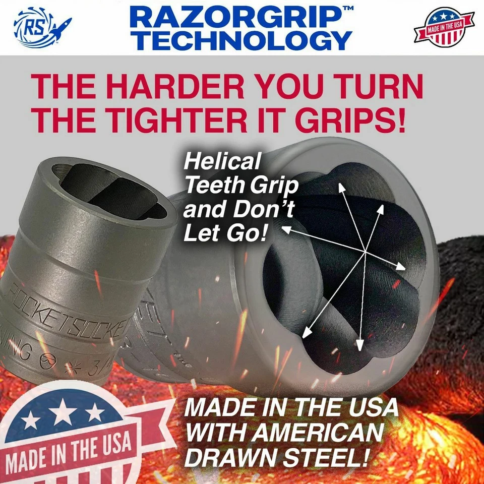 ROCKETSOCKET - Juego de enchufes extractores - Juego de 30 piezas combo unidades de 3/8" y 1/4" Foto 4 de 4