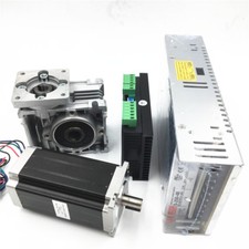 50:1 Worm Gearbox 1.1NM Stepper Motor Nema23 Drive&Power Supply Kit L56mm 3A CNC