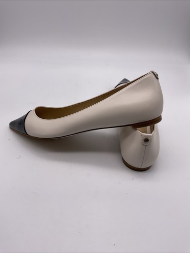 Michael Kors Carissa Cap Toe Flat Women’s Size 6.5 NWOB Ivory/Black - Picture 6 of 8