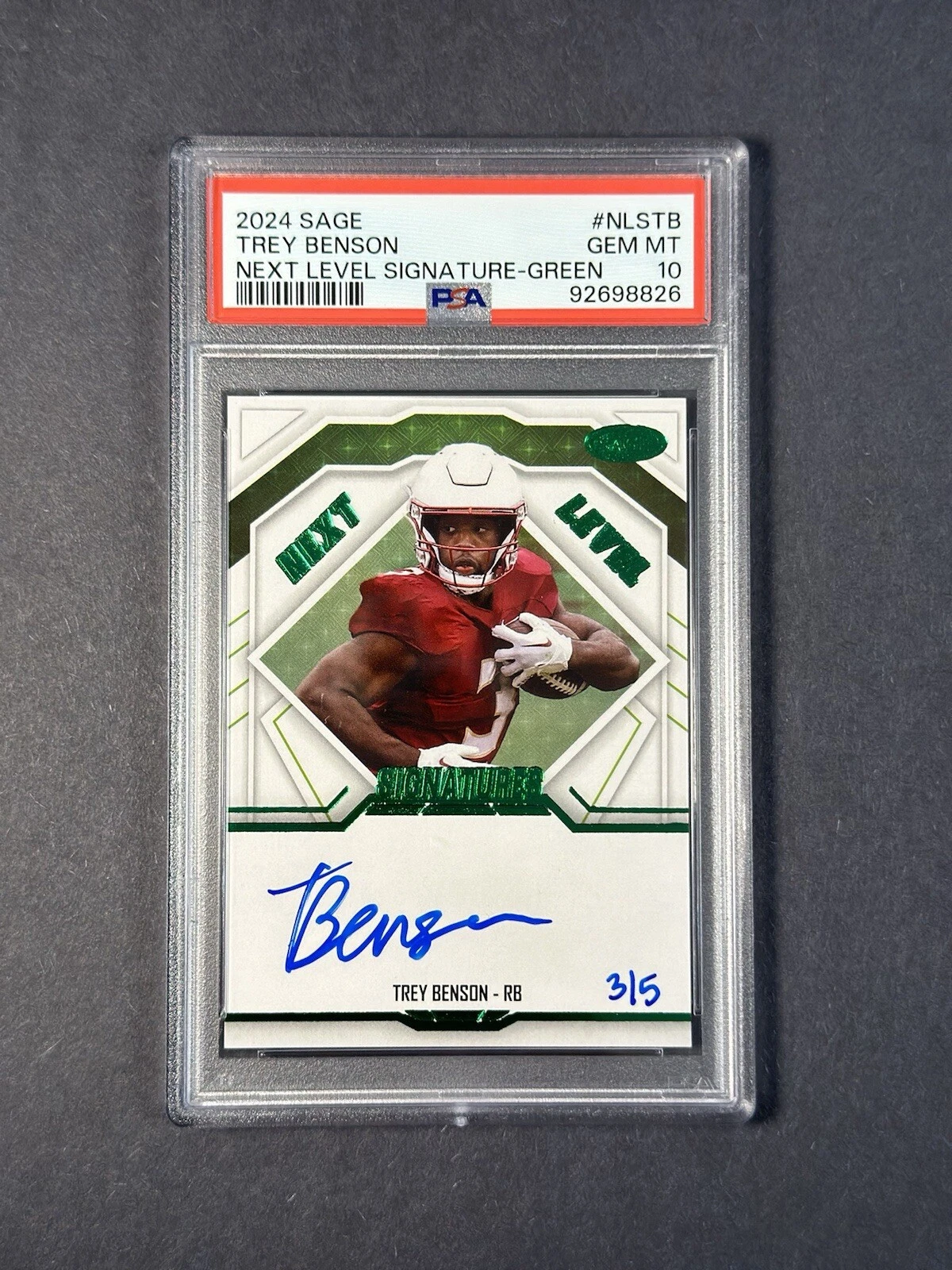 Trey Benson Sage Next Level Signatures #NLSTB Green