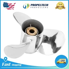 Stainless Propeller 10 3/8x14 For Mercury Mariner Force 30-60hp 13 Tooth 10.4x14