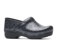 DANSKO PRO XP Stapled Dark Grey LEATHER CLOGS SZ 38 US 8