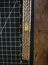 pedre gold filled or plated mesh watch ladies rectangle tank mesh