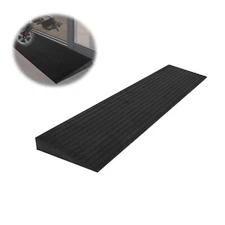 Non-Slip Solid Rubber Threshold Ramp Surface Convex Stripe 35.4"Wx7.9"Dx1.2"H