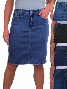 blue jeans skirts knee length