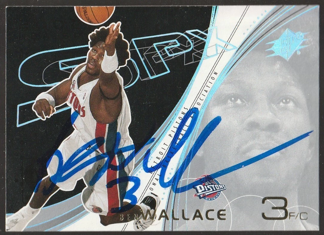 Upper Deck Ben Wallace Basketball Autographed Sports Trading Cards
