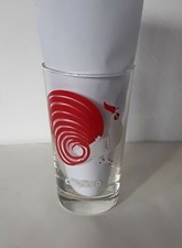 Cinzano Glas * grosses Glas mit Hahn und Rezepten * alt #k1