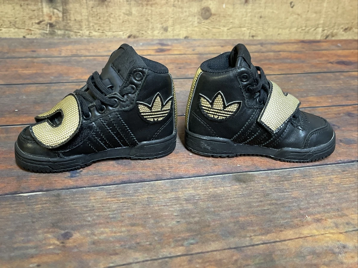 Originals ObyO Jeremy Scott Letters Gold M18991 Black KIDS Shoes 5K eBay