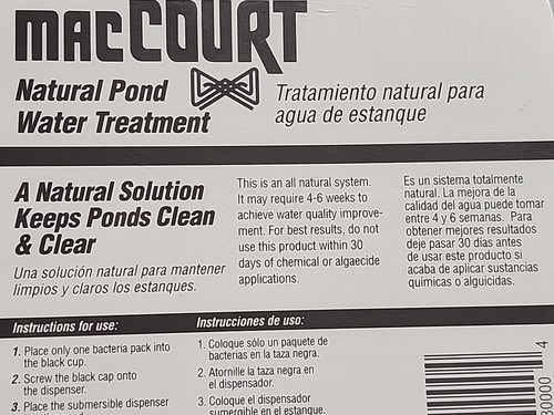 MacCourt Natural Pond Water Cleaner for Large Ponds No Chemicals Safe Fish Plant - Picture 7 of 8
