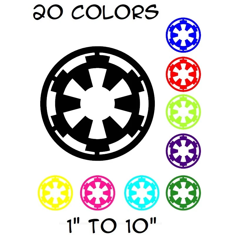 FC DECALS+ Star Wars Galactic Empire Sticker Vinyl Decal Die Cut - Car Window Wall Decor