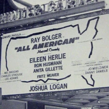 All American Playbill Opening Night March 1962 Eileen Herlie Hussman Ray Bolger
