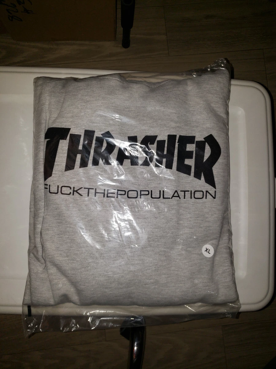 FTP + THRASHER Logo Hoodie(HEATHER GRAY) MEN'S SIZE XL