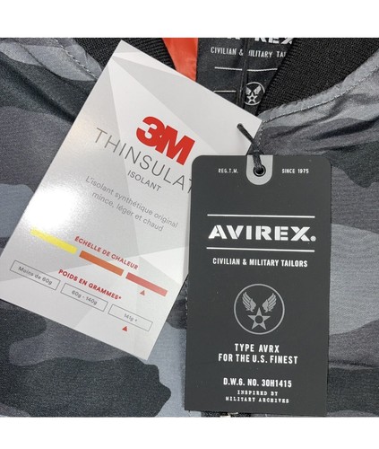 Avirex 3M 63RD Fighter SQDRN Black Bomber Jacket Men’s Sz XL NWT AVH191O03 New - 第 5/6 張圖片