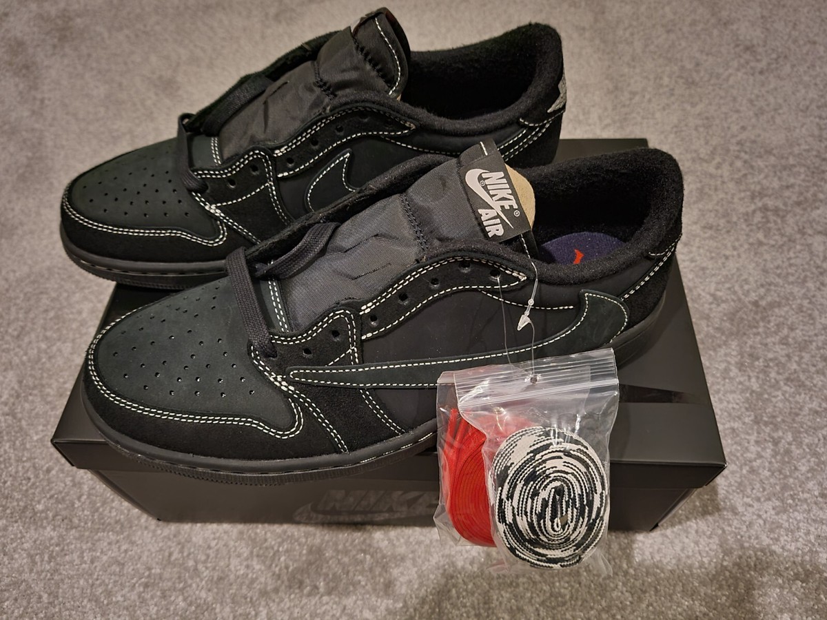 Rare! Size Uk8, Air Jordan 1 Low X Travis Scott, Black Phantoms +