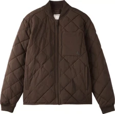 $199 Frank And Oak Men's The Skyline Full-Zip Bomber Jacket, Brown, Small