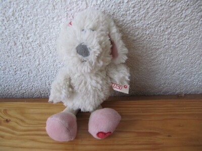 NICI Hund Hündin Love Dog weiß rot pink 18 cm Stofftier Plüschtier