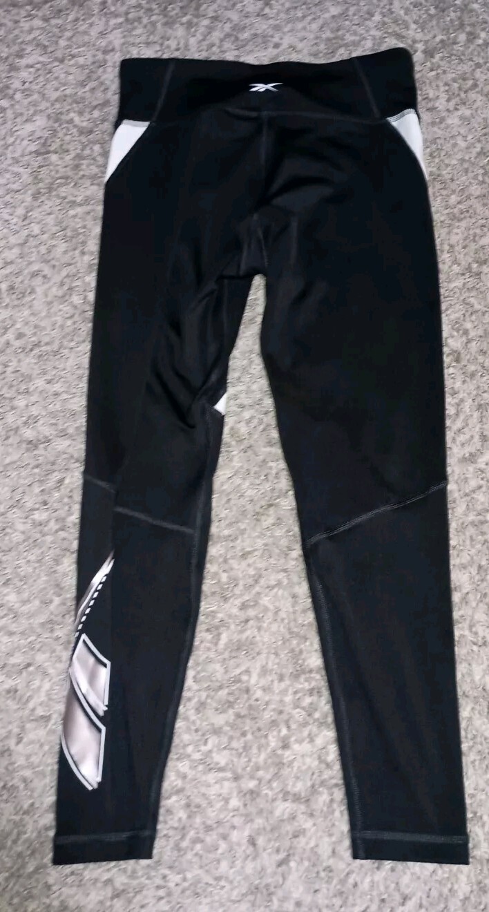 Reebok Tights Size Medium Training Speedwick Vector Logo New With Tags Gym thumbnail 5
