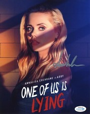 Annalisa Cochrane One of Us is Lying Autographed Signed 8x10 Photo ACOA