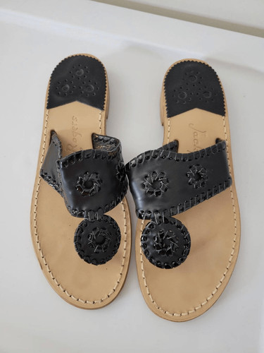 Palm Beach Jack Sandal in Black by Jack Rogers 6 $128