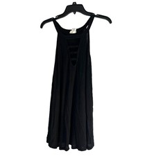 BiBi Womens Tank Top Decorative Front Black Size L