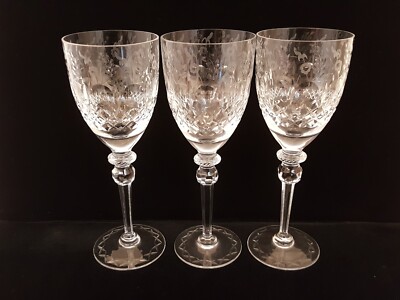 Rogaska Gallia 9.25'' water glass set of 3 stemmed