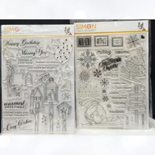 Simon Says Stamp CHRISTMAS CHEER Cozy Wishes Holiday 6x8 Rubber Stamps