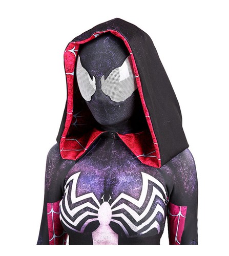 Venom Symbiote Spider Gwen Stacy Cosplay Costume Spandex 3D Superhero Zentai - Picture 2 of 9