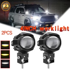 2x 3inch Round Led Work Light Fog Driving Spot Light Auxiliary Lamp White Yellow