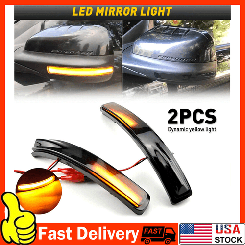 SMOKED SEQUENTIAL FOR EXPLORER LED SIDE 2011-2019 FORD MIRROR TURN SIGNAL LIGHT - Picture 21 of 23