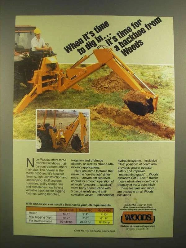 Woods 1050 Backhoe