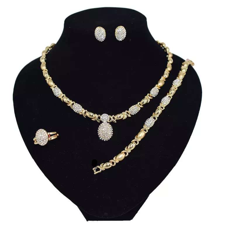 Hugs Kisses Cz O Pendant XO X Heart 18k Gold Necklace with