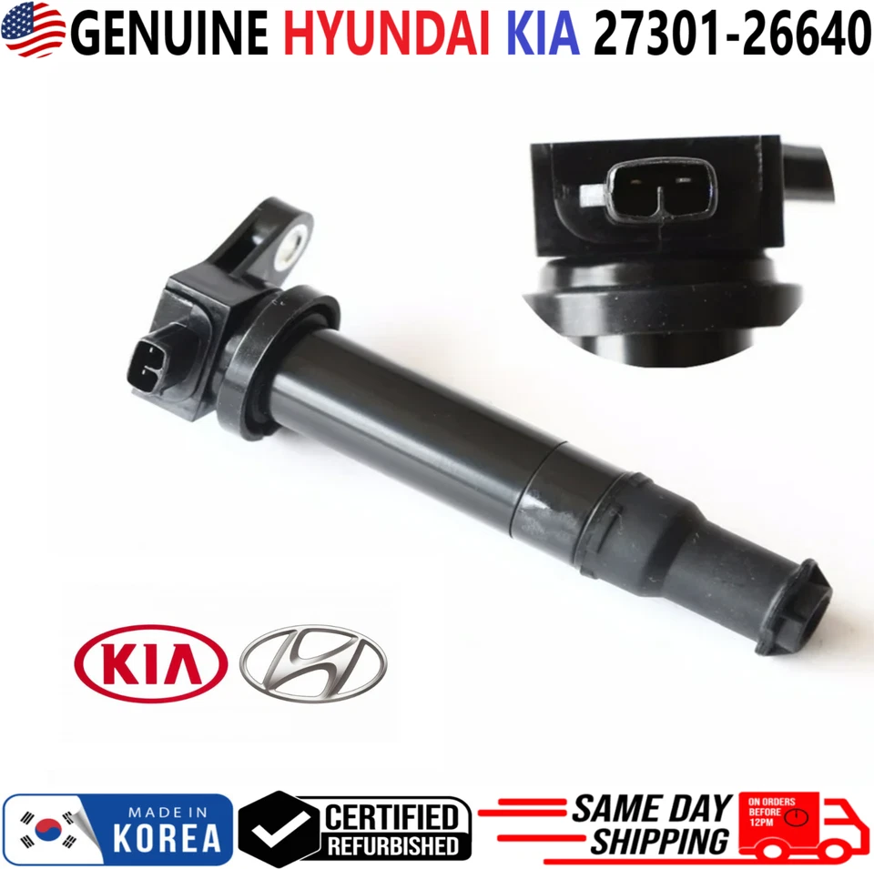 Bobinas de encendido GENUINAS Hyundai x4 para Hyundai Kia 1.6L I4 2006-2011, 27301-26640 Foto 2 de 4