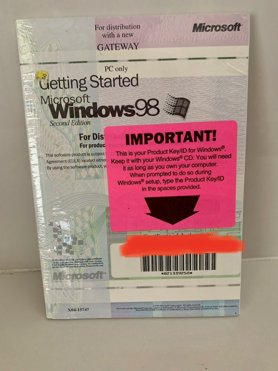 Retro PC OS Microsoft Windows 98 SE Second Edition – Full Operating ...