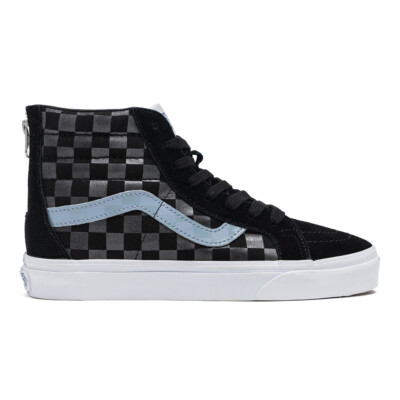 VANS★SK8 HI REISSUE ZIP★ジッパー★兼用★TONAL CHECK New Vans Sk8-Hi Reissue Zip Tonal Check Black Sneakers High