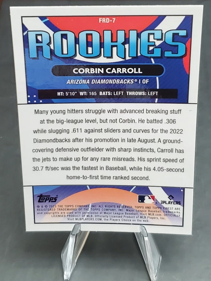 CORBIN CARROLL RC, 2023 Topps Finest Rookies Kintsukuroi Black/Gold Diamondbacks - Image 2 of 4