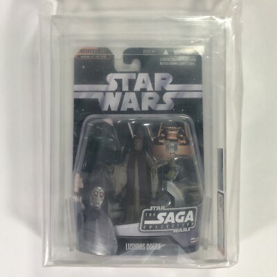 Star Wars AFA U90 LUSHROS DOFINE SAGA #023 Battle Of Coruscant Fett Holo TSC 
